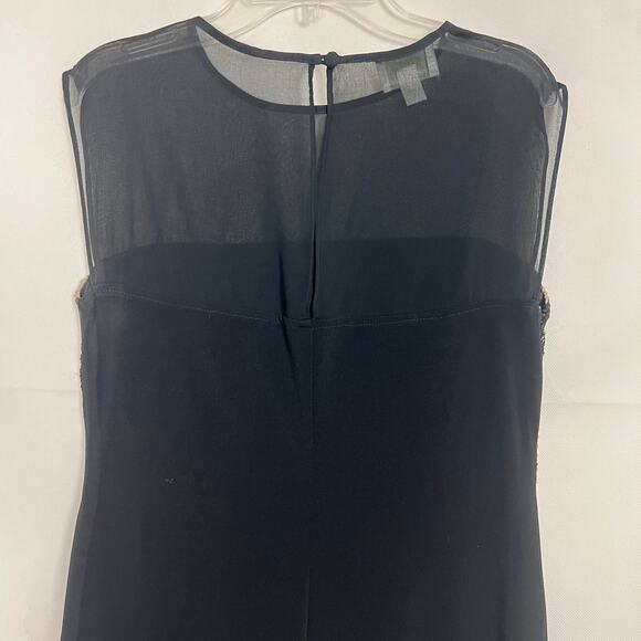 Donna Morgan Chevron Embroidered Mesh Dress Size 4 - Picture 6 of 8